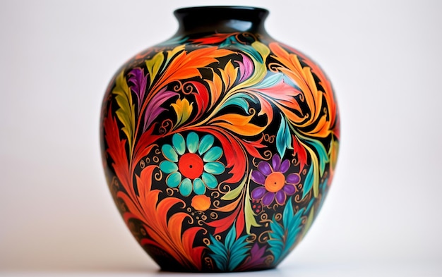 Blooms of Color Vibrant Ceramic Vase Creation