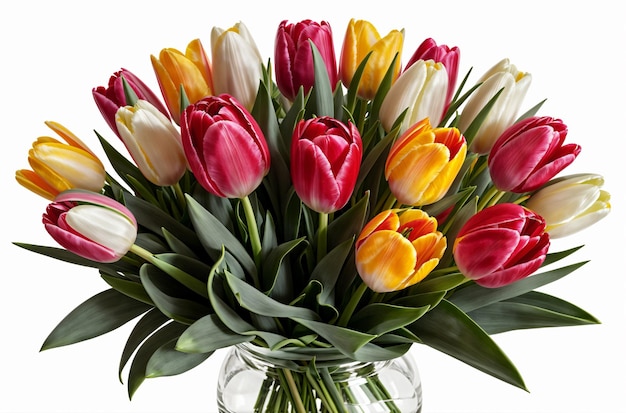 Blooms of Elegance Tulip Bouquet in Glass