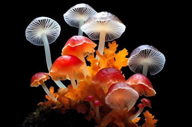 Blooms of Nature Photographs of unusual mushrooms that flourish in remote forests or mountainous