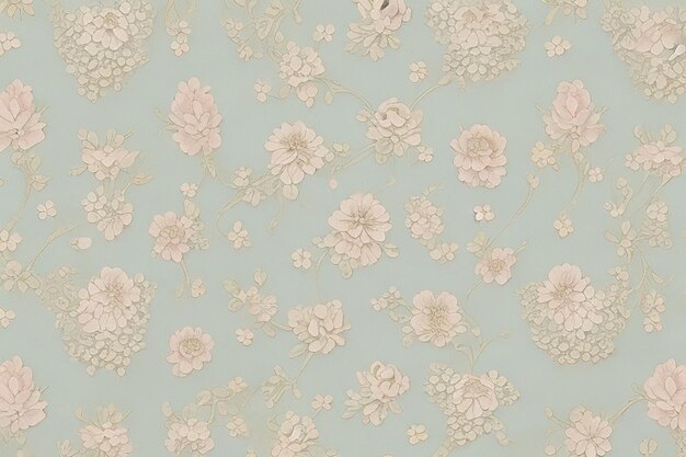 Blooms a romantic delicate floral elegance in soft pastels and nostalgic intricacy floral pattern