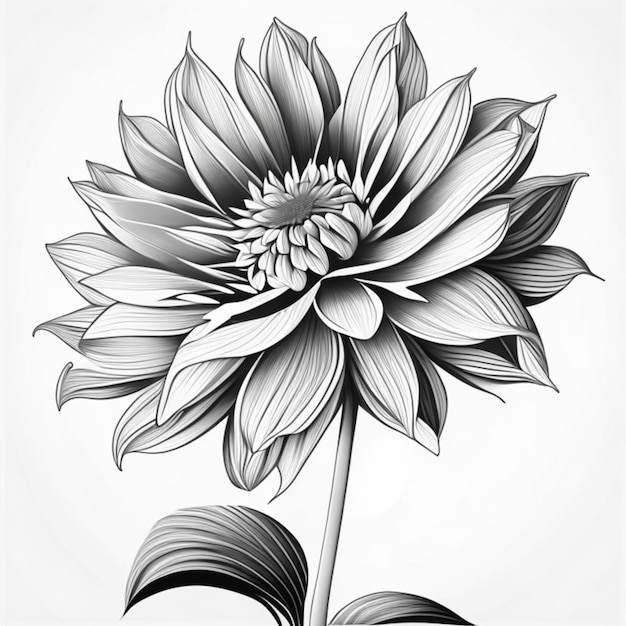 Blosom flower Coloring page for adults Coloring page for kids