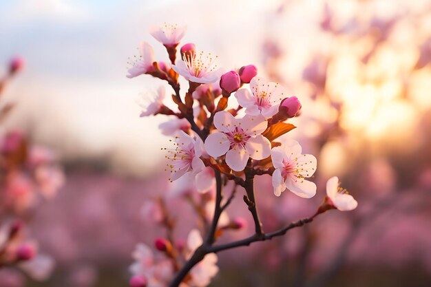 Blossom achtergrond achtergrond en kopieerruimte