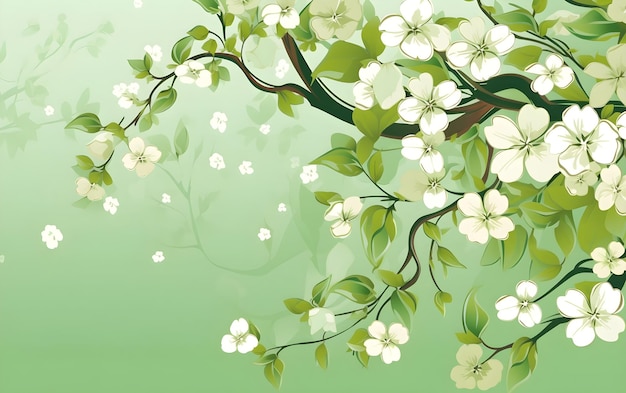 blossom background vector green