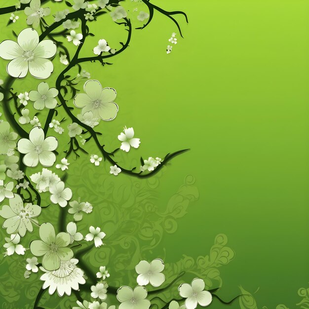 blossom background vector jasmine green
