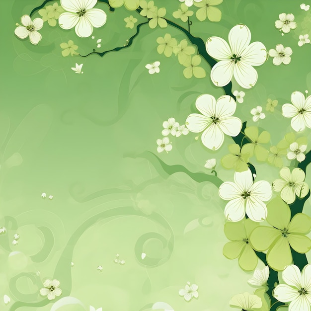 blossom background vector jasmine green