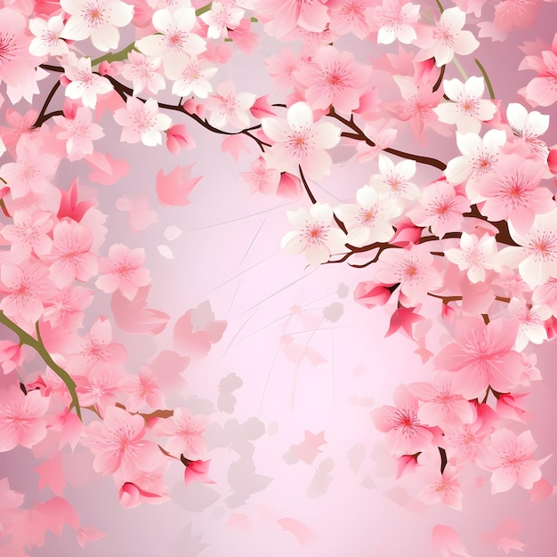 blossom background vector pink