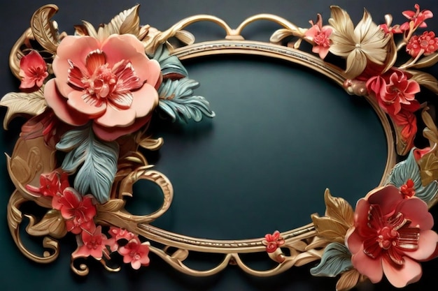 Blossom Brilliance Floral Frame Splendor