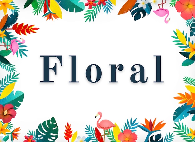 Blossom floral natural flat design