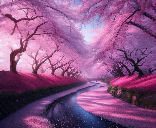 Photo blossom landscape