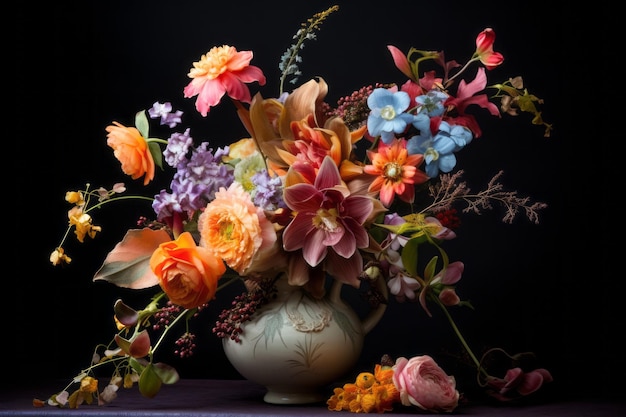 Blossoming Beauty A Captivating Flower Arrangement in a 32 Vase