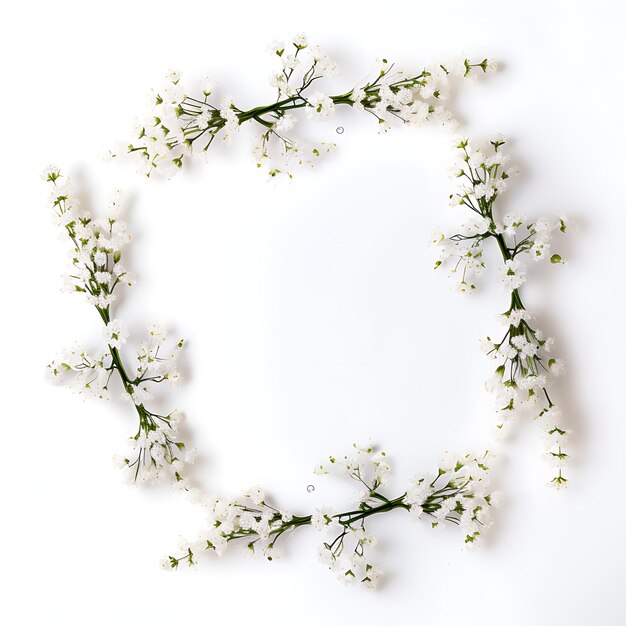 Blossoming beauty captivating frame background of leaves and flowers for exquisite decorative touch