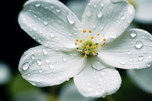 Foto la bellezza che fiorisce in primo piano catturando il macro di un fiore bianco in ar 32