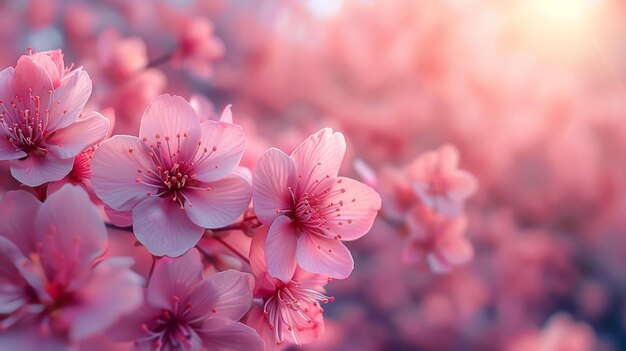 The blossoming Japanese cherry Sakura in the springtime