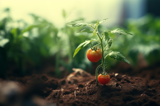 Foto il viaggio della fioritura di una pianta di pomodoro che cattura la sua crescita in una splendida ar 32