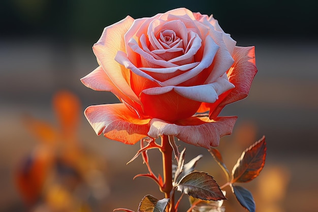 Blossoming love tender rosebud unfolding rose photo