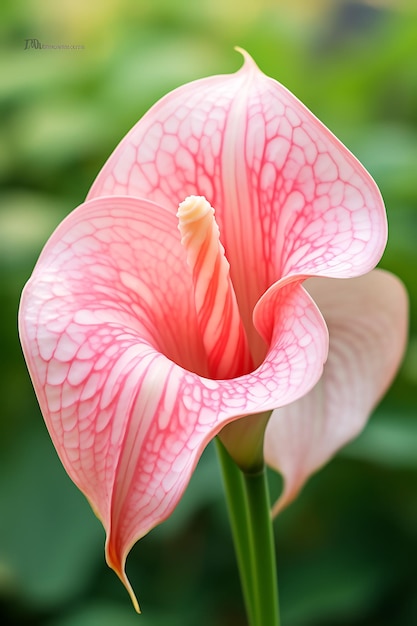 Photo blossoming pink lily