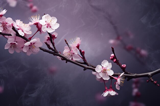 Blossoming Plum Branches Chinese new year background