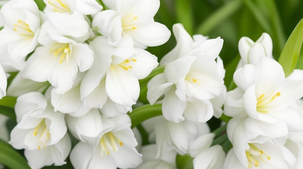 Blossoming Purity Natural Background of White Hyacinth CloseUp Capturing Luminous Details