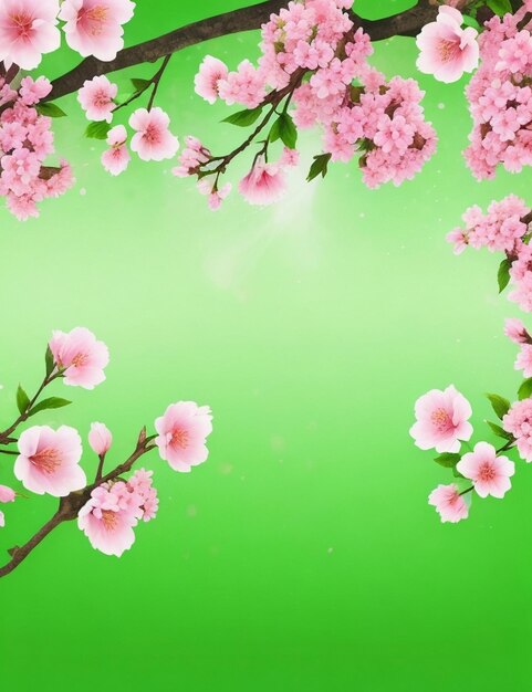 写真 花は芽生える桜の木を紫色と豪華な背景で飾っています