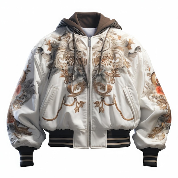 Photo blouson jacket style on white