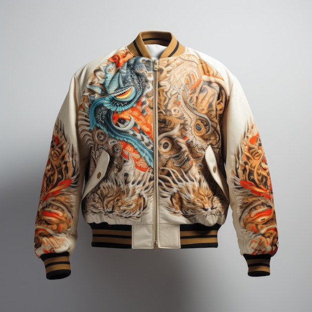 Photo blouson jacket style on white