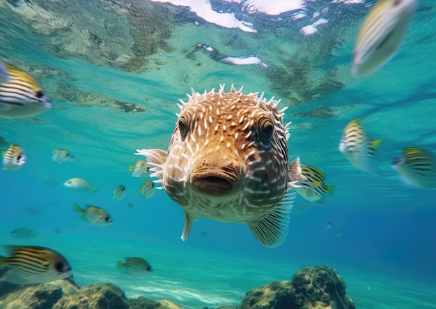 Blowfish are species of fish in the family Tetraodontidae