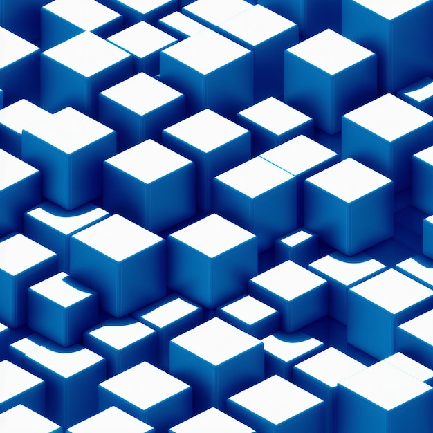 blue 3d cubes background