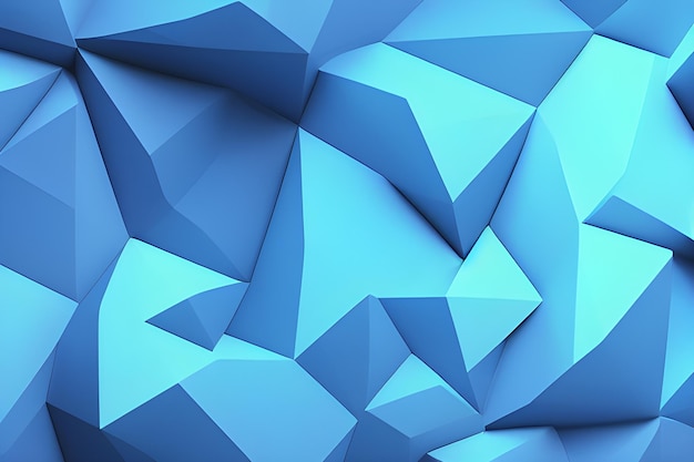 Blue Abstract Background Low Poly