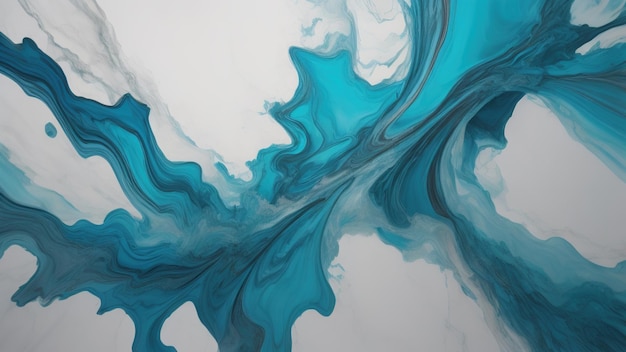 Blue abstract background of marble liquid ink