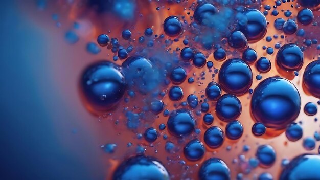 Голубой абстрактный фон масляный пузырь в водяных обоях
