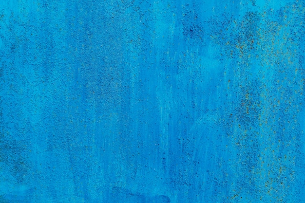 Blue abstract background. Old rusty metal surface, rough texture.