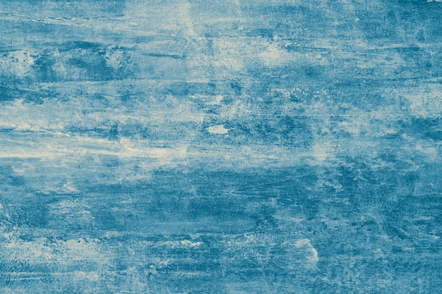 Blue abstract background texture of watercolor. Grunge painted surface, ink template with blots, vintage drawing, dark aquarelle.