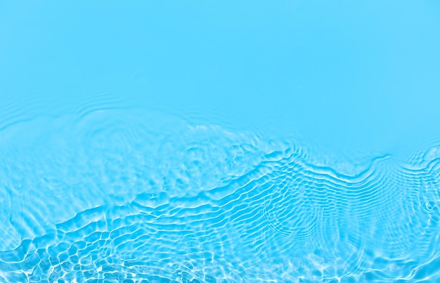 Blue Abstract background texture with water ripples and waves Copy space Top view