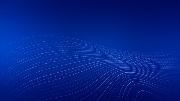 Blue abstract background of wave connect for dots