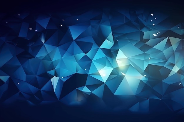 Photo blue abstract background with geometric shapes and stars generative ai