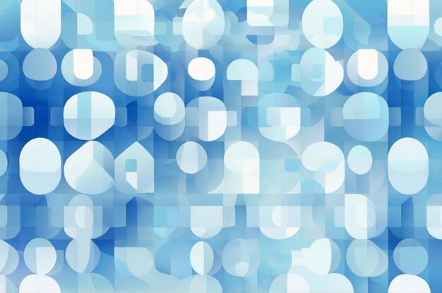 Photo a blue abstract background with a pattern of circles and the word quot im a quot