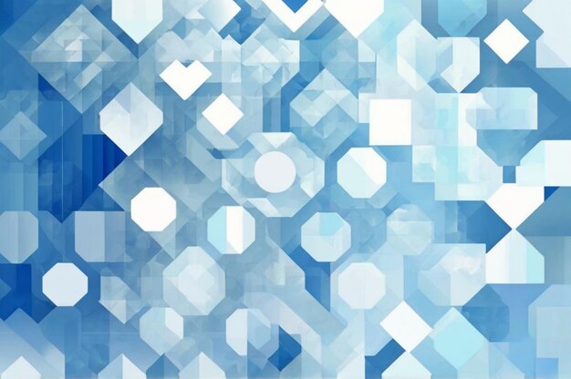 Photo a blue abstract background with a pattern of cubes