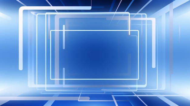 A blue abstract background with a square in the middle