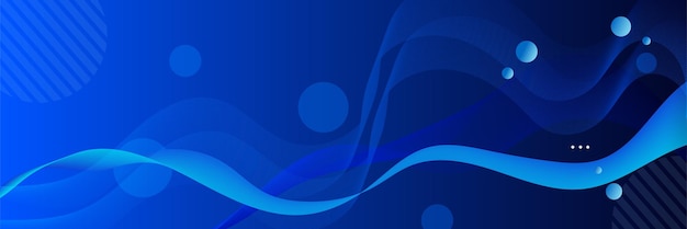 Blue abstract banner background