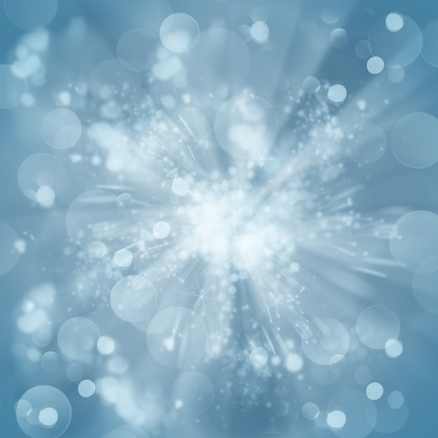 Blue abstract bokeh  background