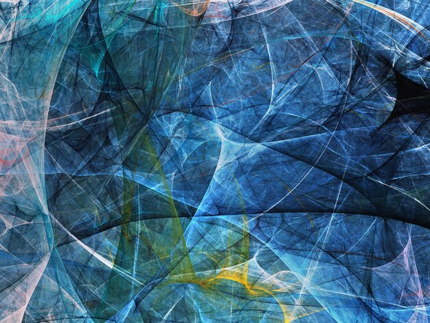 blue abstract fractal background 3d rendering illustration