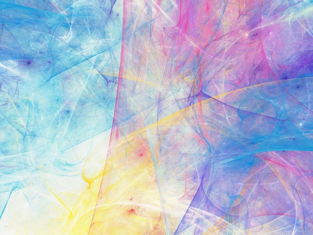Photo blue abstract fractal background 3d rendering illustration