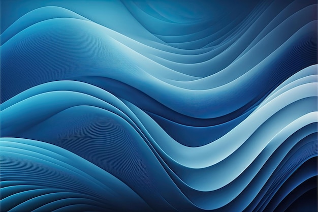 Premium Photo  Blue abstract gradient wave wallpaper free space made by  aiartificial intelligence