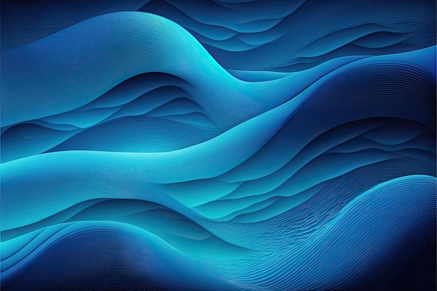 Blue abstract gradient wave wallpaper free space Made by AIArtificial intelligence