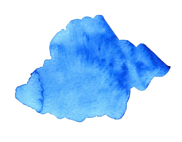 Blue abstract hand drawn watercolor background for text or logo. Watercolor clipart