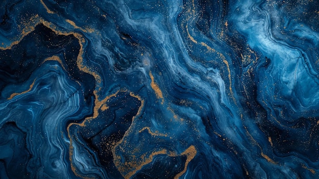 青い抽象的な溶岩の質感の背景