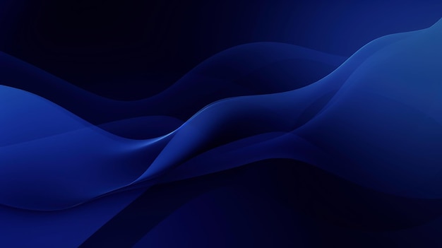 Blue abstract line and wave background Generative Ai