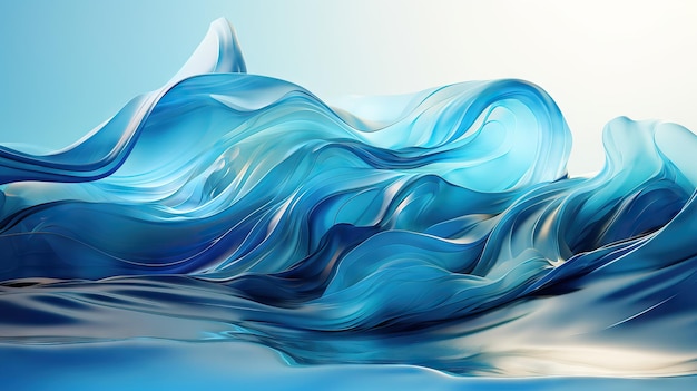 Blue abstract liquid wave background