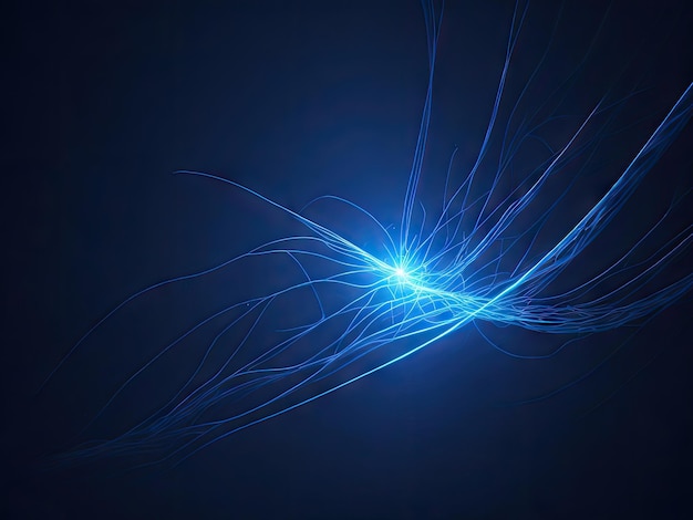 Blue abstract motion light background ai generative