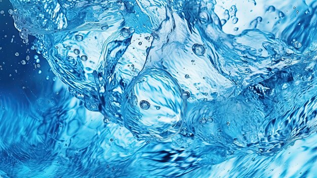 Blue abstract water waves background